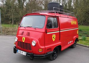 Renault Estafette painted in Ferrari colours