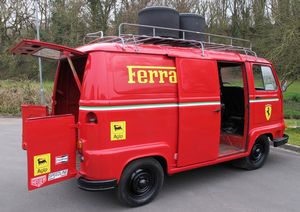 Renault Estafette painted in Ferrari colours