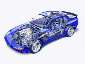 Porsche 968 cutaway