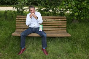 Jason Plato eating a Jason Plato sandwich