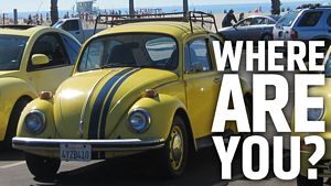 yellow Volkswagen Beetle