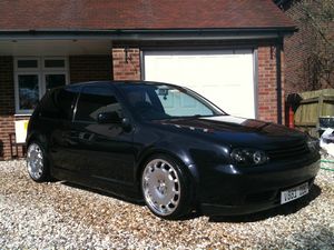 Golf Mk4 which commits the criminal offence of riding on Mercedes wheels