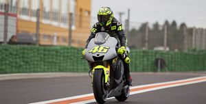 Valentino Rossi tests the 2013 Yamaha YZR-M1