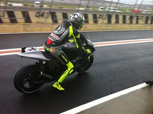 Valentino Rossi tests the 2013 Yamaha YZR-M1