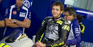 Valentino Rossi tests the 2013 Yamaha YZR-M1
