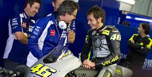 Valentino Rossi tests the 2013 Yamaha YZR-M1