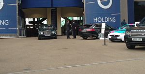 The Queen's Bentley - alongside the new Jaguar Sportsbrake