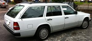 white Mercedes Estate