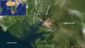 Map of Douala, Cameroon