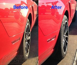 AmericanMuscle Ford Mustang Wheel Guide Before & After 1