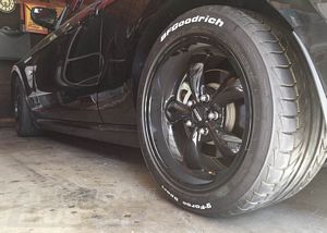 AmericanMuscle Ford Mustang Wheel Guide Deep Dish Bullitt Black Wheel, 18x10 for 2005-2014