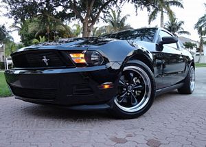 AmericanMuscle Ford Mustang Wheel Guide Staggered Black Bullitt Wheels, 18x9 & 18x10 for 2010-2014