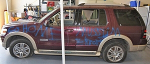 Vandalized 2006 Ford Explorer Hate Crime
