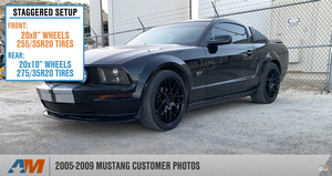 Mustang S197 Staggered Wheels and Tires Review
