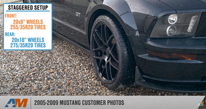 Mustang S197 Staggered Wheels and Tires Review