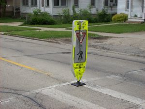 Yield to Pedestrians in Crosswalk Sign