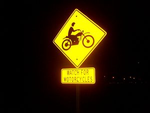 Watch for Motorcycles Sign