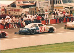 1989 Eddie Bierschwale Car at the 1989 Champion Spark Plug 400