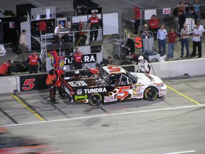 Bill Davis Racing Mike Skinner Pit Stop at the 2008 Camping World RV Sales 200