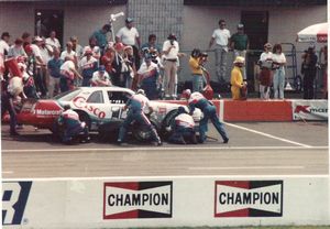 1988 Brett Bodine Car at the 1988 Champion Spark Plug 400