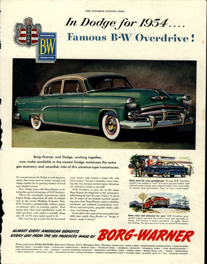 Borg-Warner 1954 Dodge Advertisement