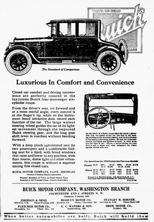 1922 Buick Advertisement