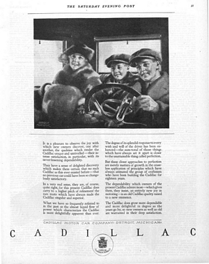 1921 Cadillac Advertisement