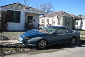 Chevrolet Camaro Damaged by Hurricane Katrina