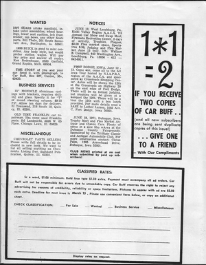 Car Buff Magazine: February/March 1971