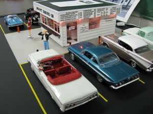 Point Drive In Model Car Diorama