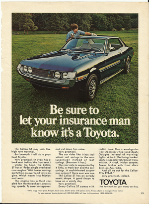 Toyota Celica ST Advertisement