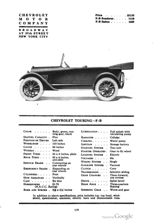 Chevrolet Touring F-B