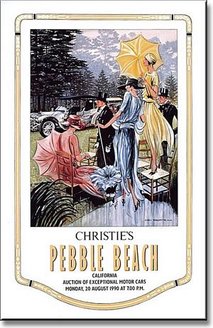 1990 Christie's Pebble Beach Poster - 1907 Rolls Royce Silver Ghost