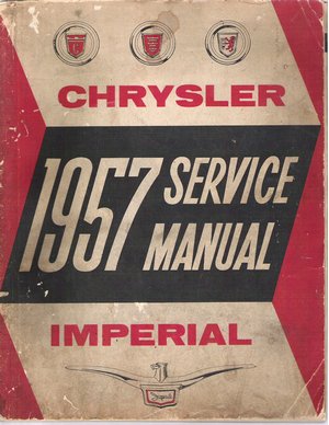 Chrysler Imperial 1957 Service Manual Front Cover