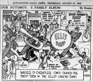 Walter P. Chrysler Ellis Kansas Band Cartoon