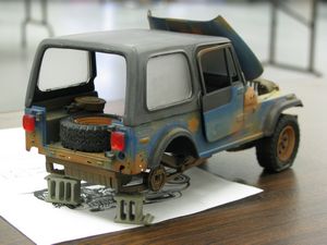 Weathered Jeep CJ-7 Model