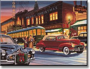 In the Air There's a Feeling of Christmas - 1947 Hudson Commodore 8 Art
