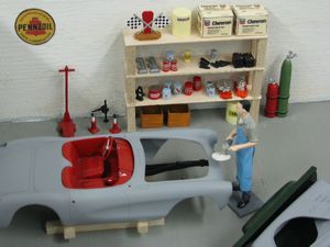 Ccorvette C1 Shop Diorama