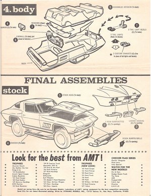 1967 Chevrolet Corvette Fast-Back AMT Model Kit Instructions