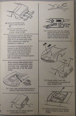 Palmer 1971 Corvette Stingray Convertible Instructions