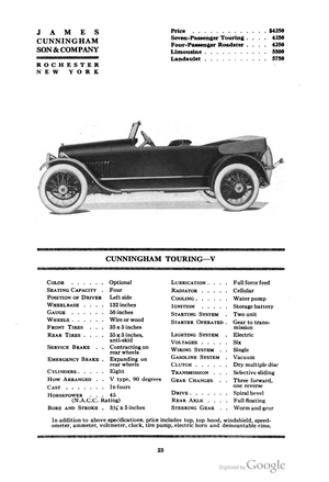 Cunningham Touring-V