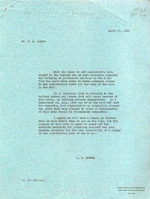 Edsel delay letter