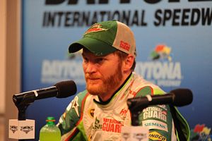 Dale Earnhardt Jr. at the 2012 Daytona 500