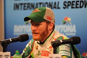 Dale Earnhardt Jr. at the 2012 Daytona 500