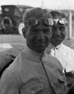 Ralph DePalma and Pete DePaolo at Tacoma Speedway, 1920