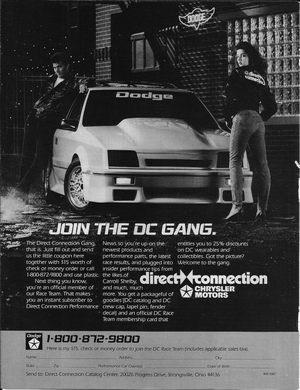 Chrysler Direct Connection Advertisement