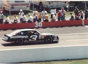 1988 Dale Earnhardt Aero Coupe Chevrolet Monte Carlo at the 1988 Champion Spark Plug 400