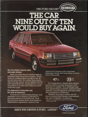 1983 Ford Escort Advertisement