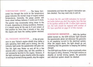 1961 Ford Falcon Owner's Manual Page 9: The Instrument Cluster