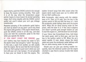 1961 Ford Falcon Owner's Manual Page 25: Starting the Engine